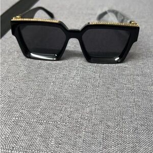 Louis Vuitton Black and Gold Sunglasses